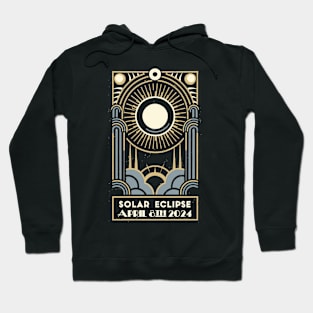 Total Solar Eclipse April 8th 2024- Art Deco style Hoodie